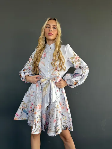 שמלת מילאנה תכלת קצרה