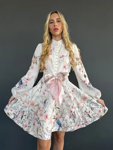 שמלת מילאנה לבנה קצרה